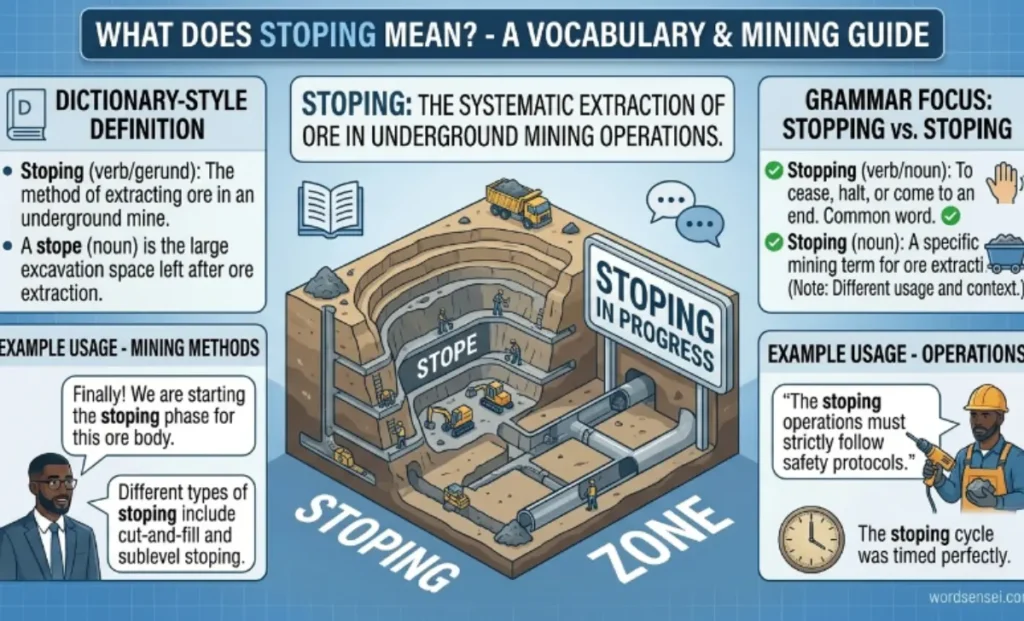 What Does Stopping Mean