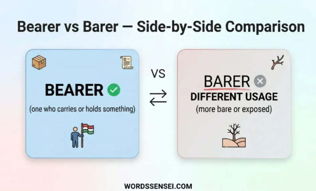 Bearer vs Barer — Side-by-Side Comparison