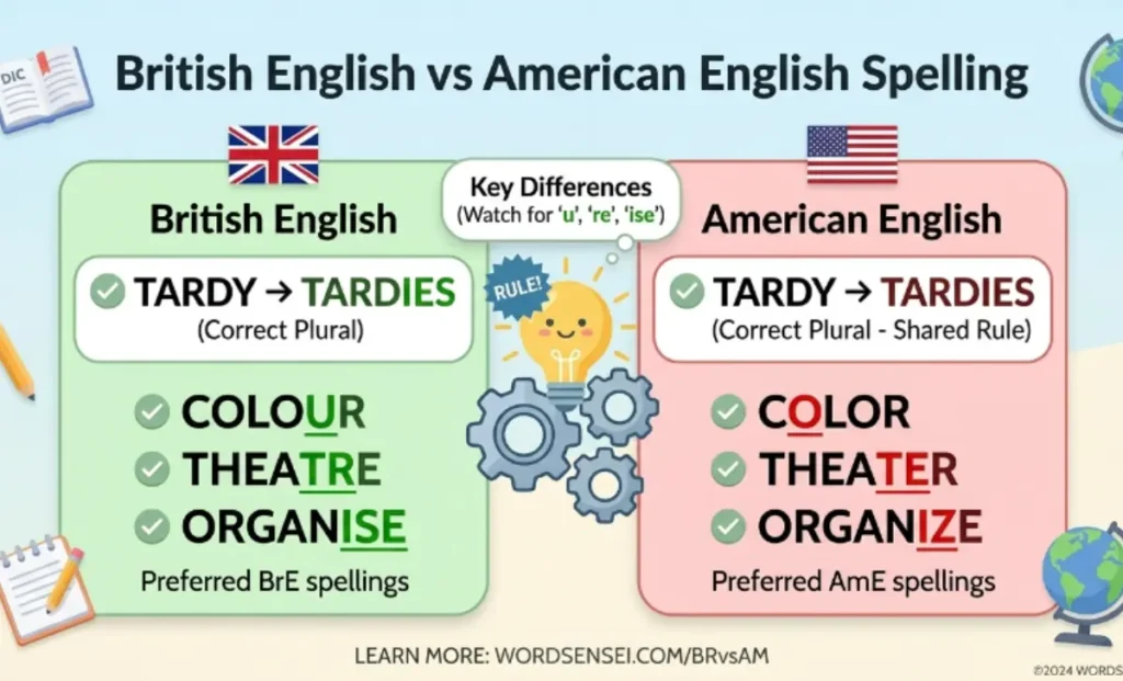 British English vs American English Spelling