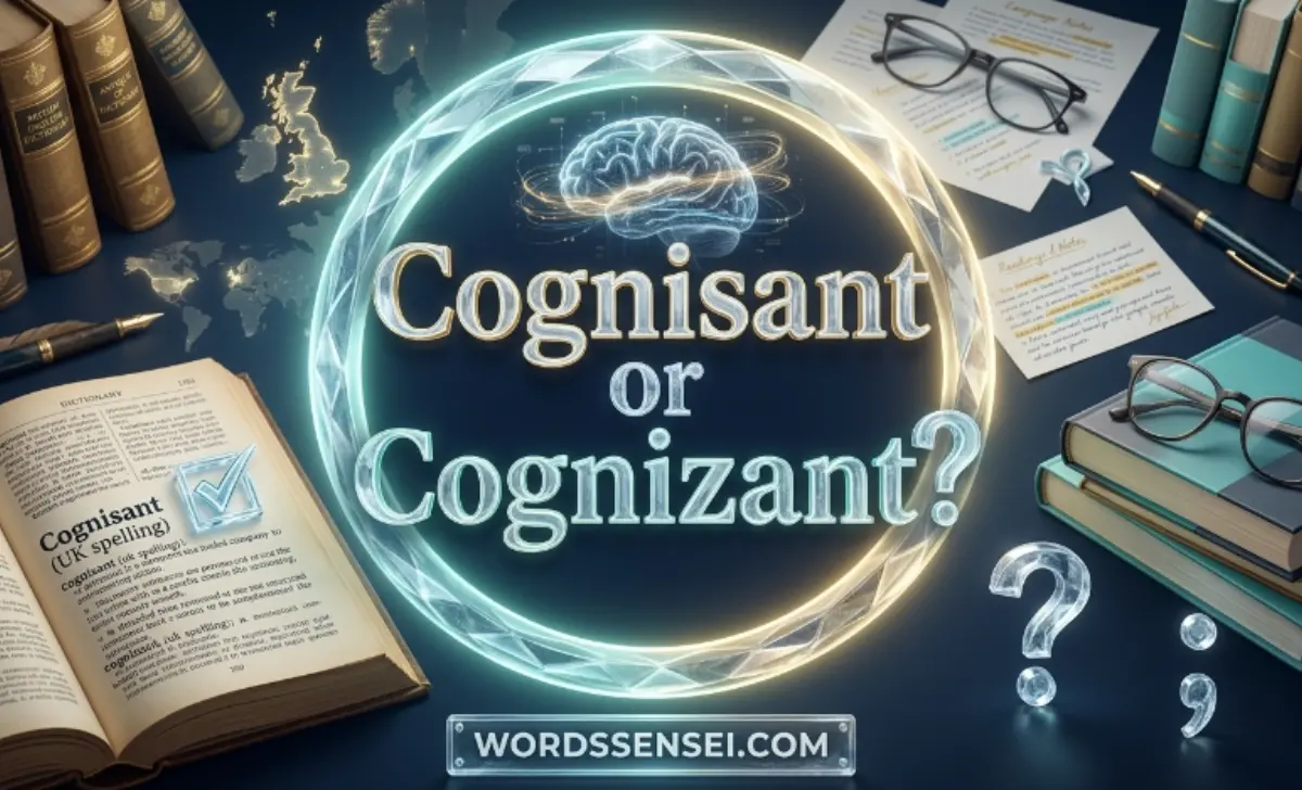 cognisant or cognizant