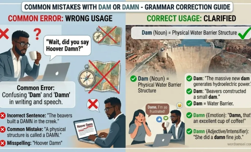 Common Mistakes with Dam or Damn