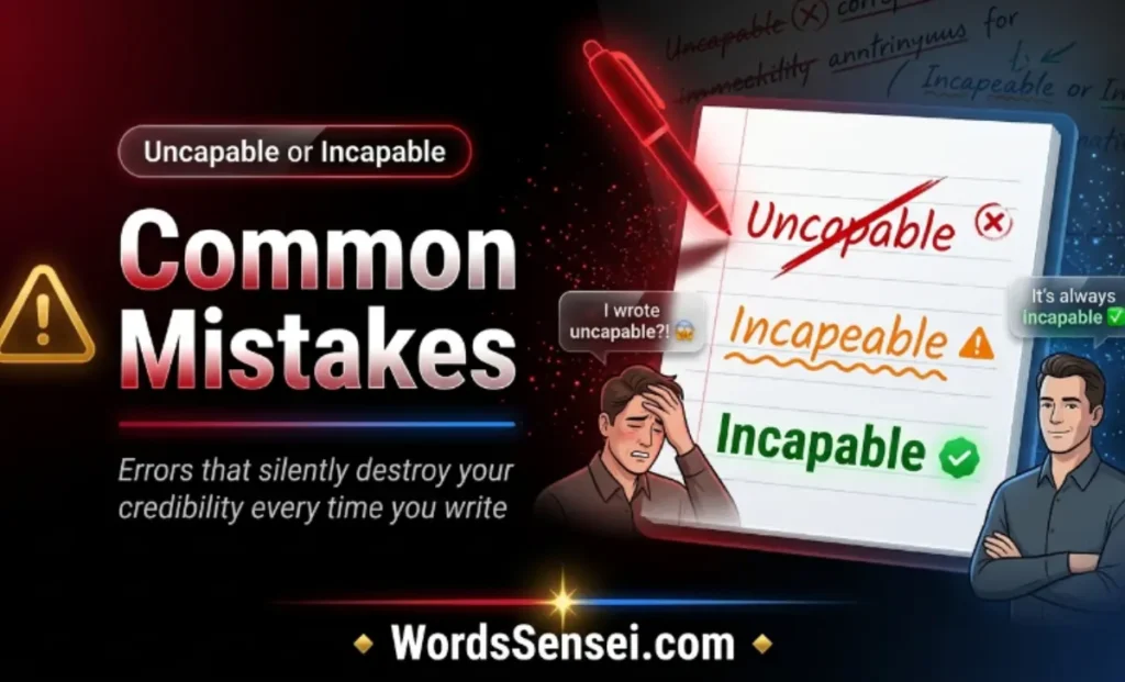 Common Mistakes with "Incapable"