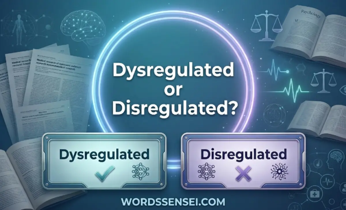 Dysregulated or Disregulated: