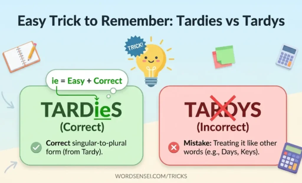 Easy Trick to Remember Tardies or Tardys