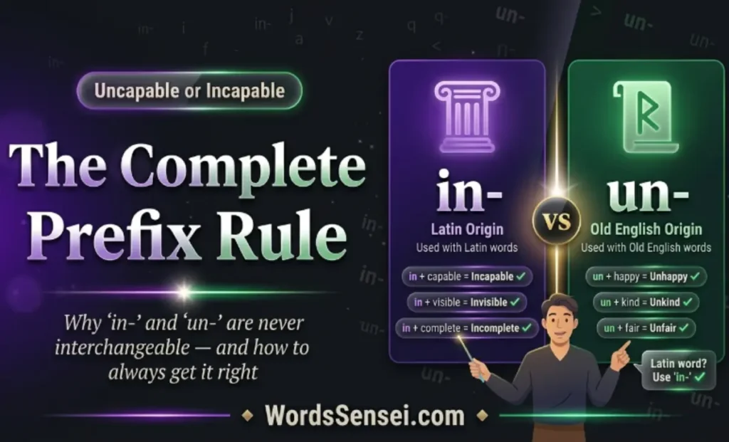 "In-" vs "Un-" — The Complete Prefix Rule