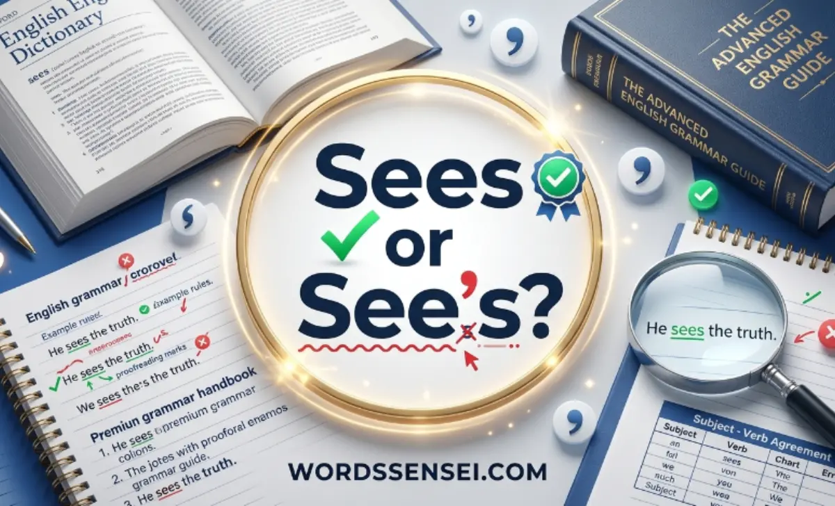 sees or see's