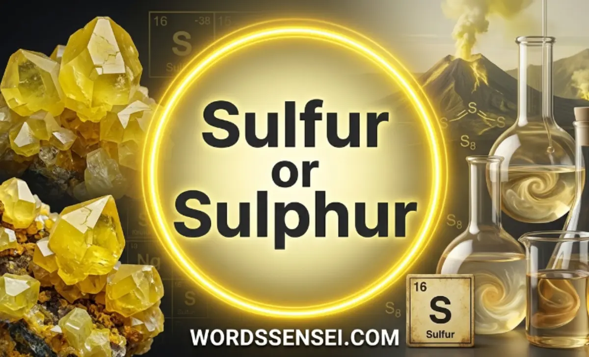sulfur or sulphur