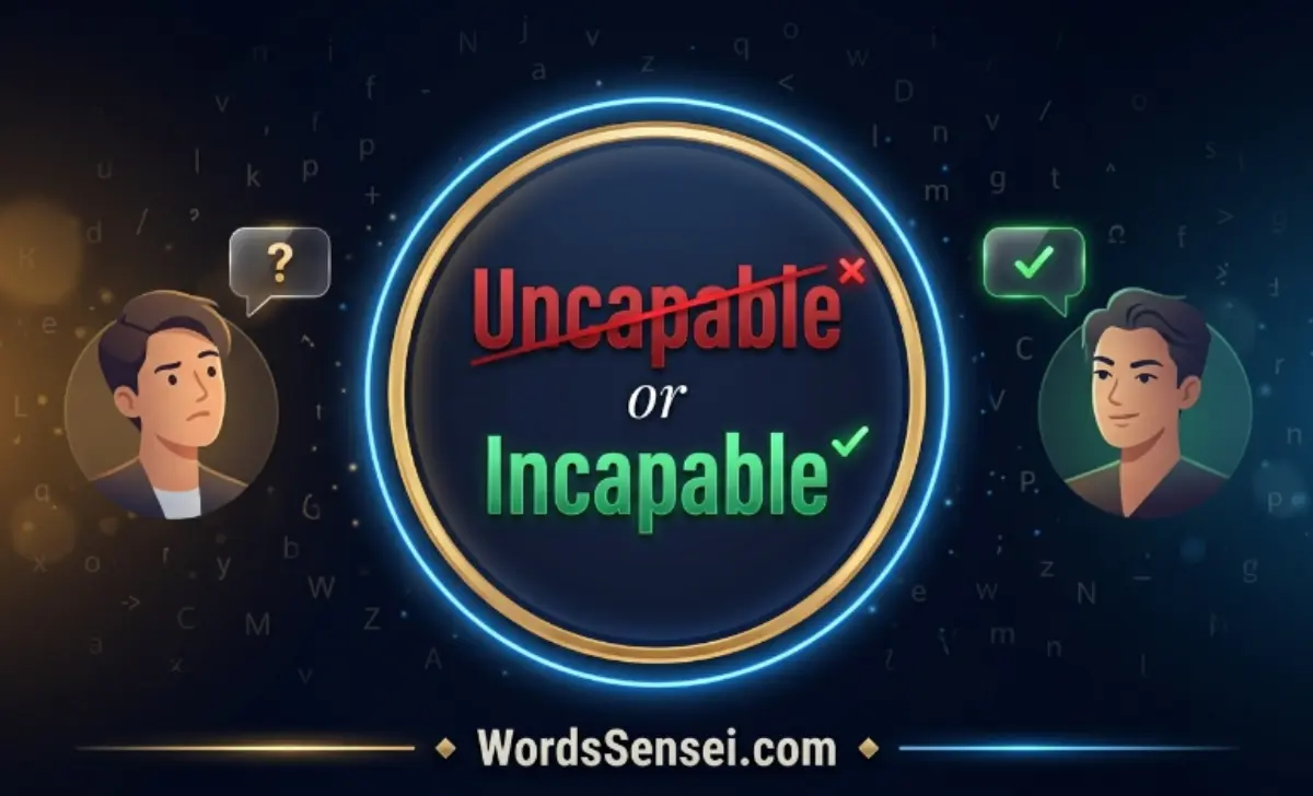 uncapable or incapable