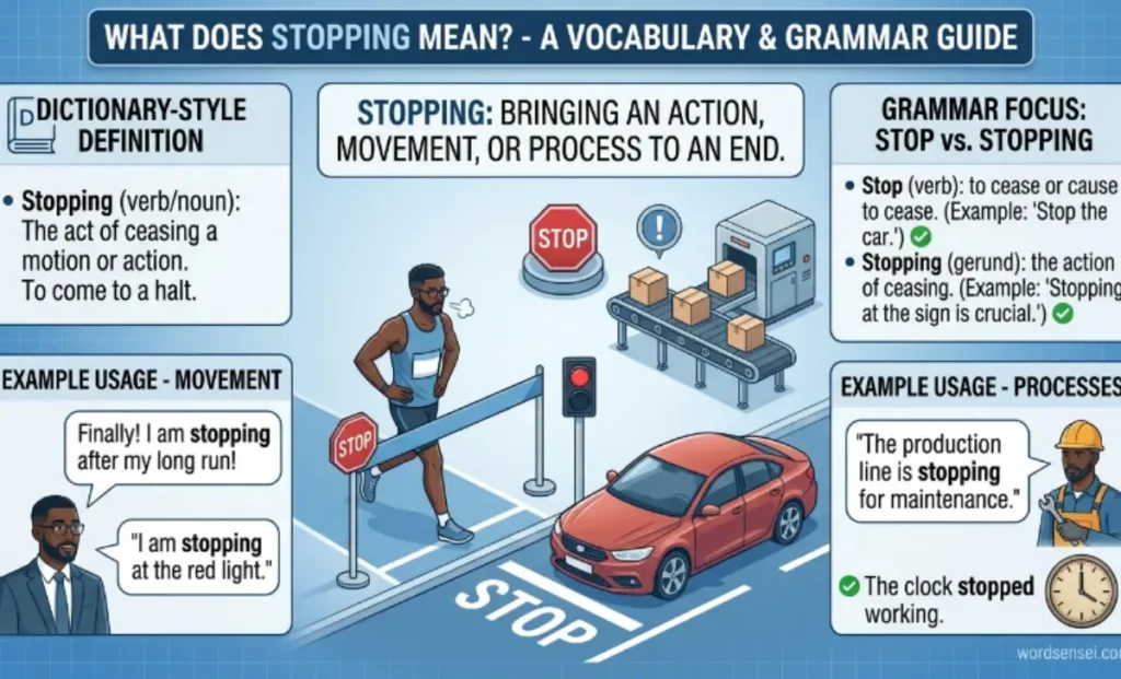 What Does Stopping Mean
