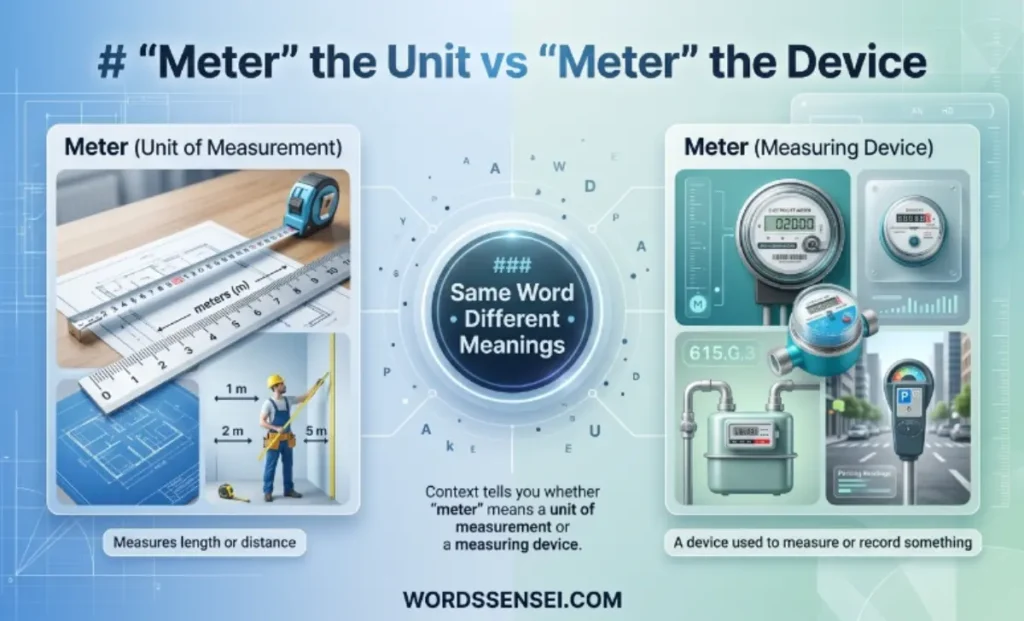 "Meter" the Unit vs "Meter" the Device