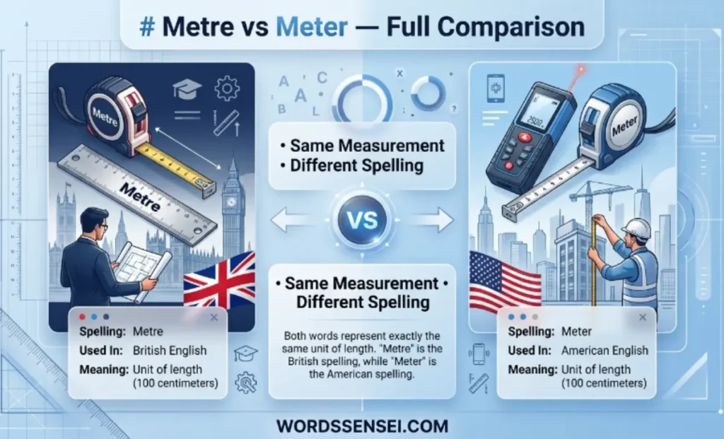 Metre vs Meter — Full Comparison