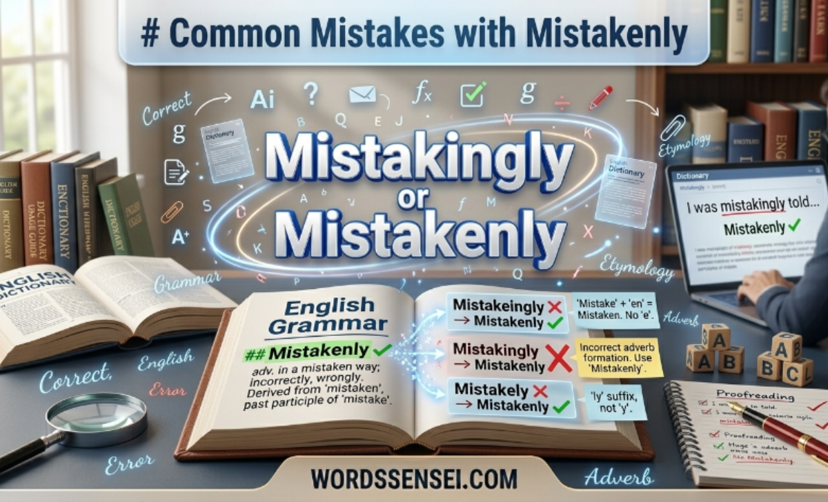 mistakingly or mistakenly