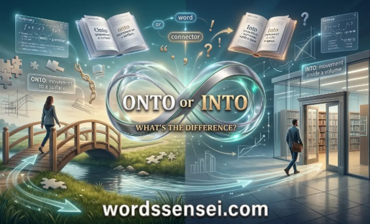 onto or into