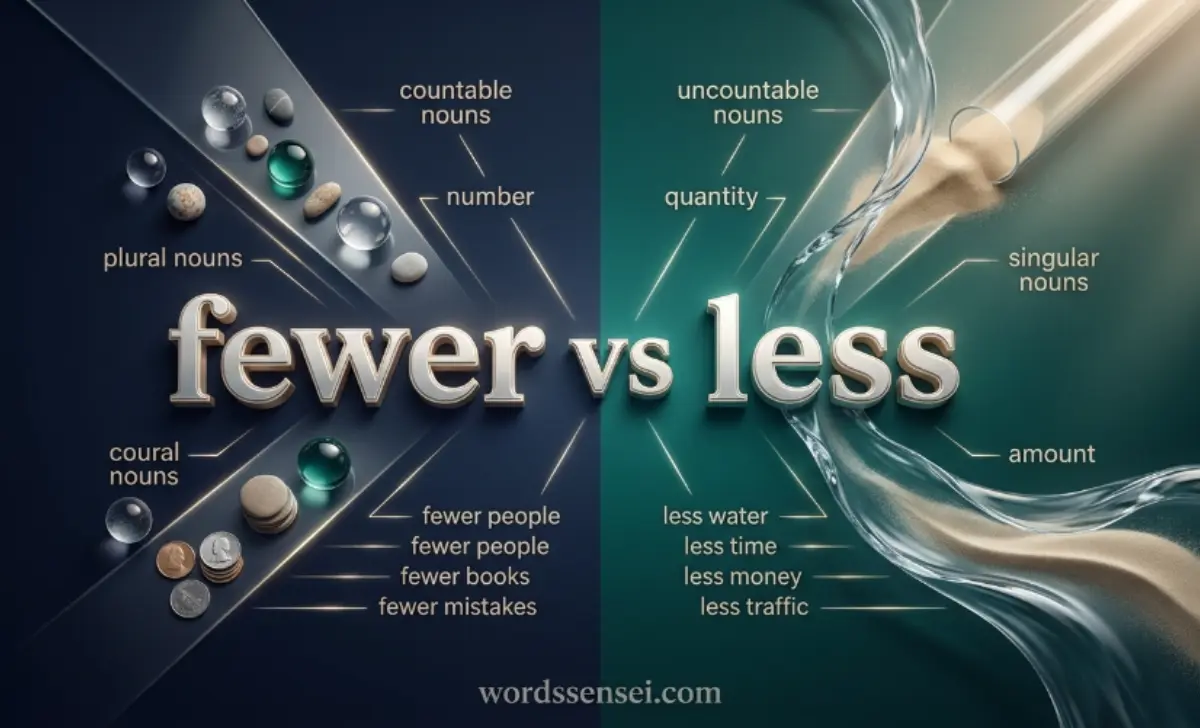 fewer vs less